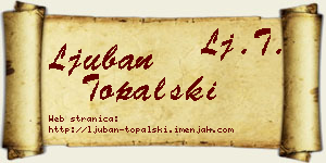 Ljuban Topalski vizit kartica